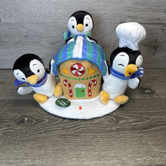 Hallmark GINGERBREAD TREAT Baking Buddies Playful Penguins MUSICAL - Picture 1 of 11